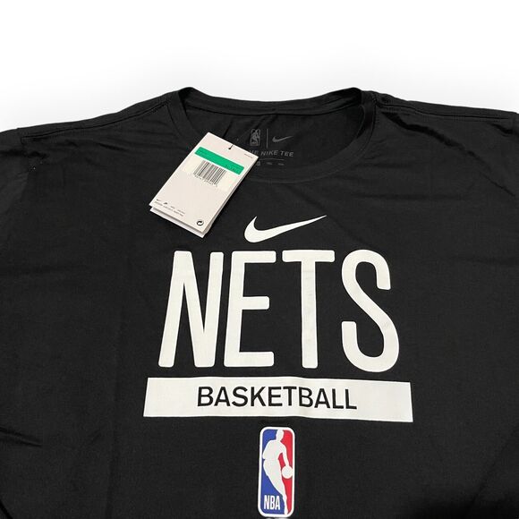 Nike Nets DriFit Team Issue Long Sleeve Pregame Shirt NBA Men's Size XL-TALL - Picture 2 of 7